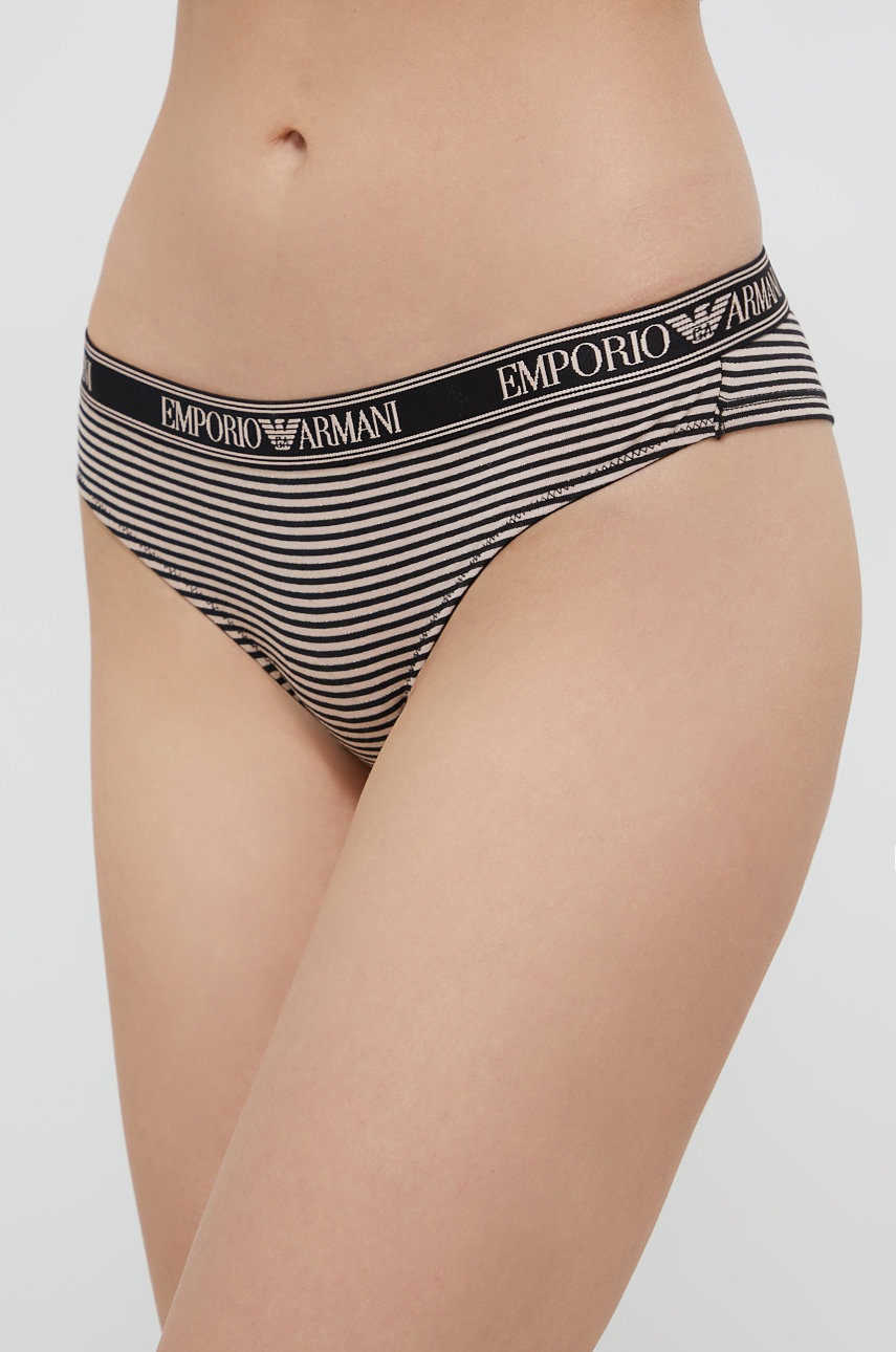 

Бикини тип бразилиана Emporio Armani Underwear в черно, Черен