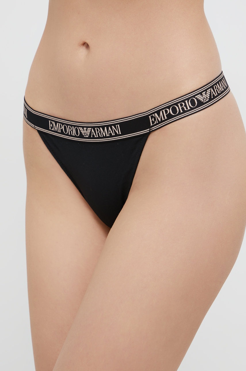 

Стринги Emporio Armani Underwear (2-pack) колір чорний