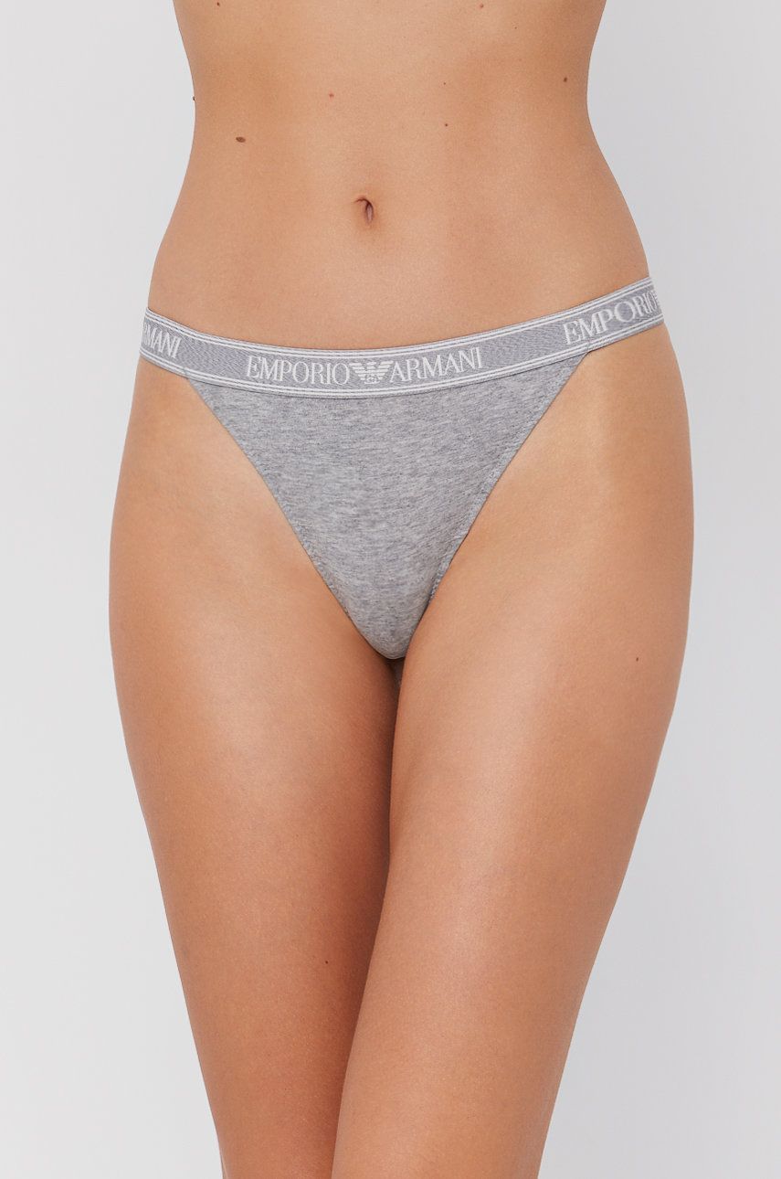Emporio Armani Underwear Tanga culoarea gri answear imagine noua