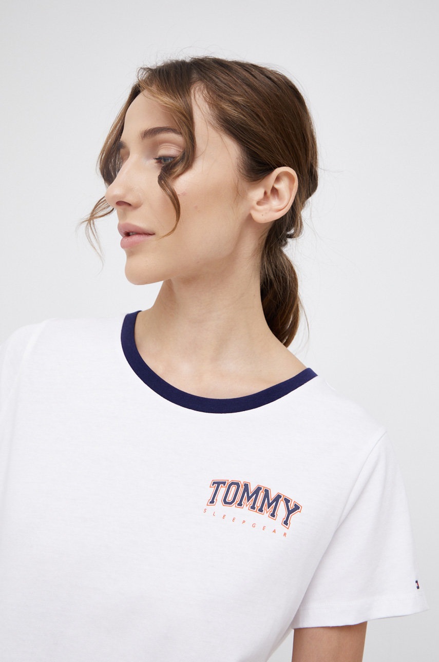

Піжама Tommy Hilfiger жіноча колір білий з бавовни