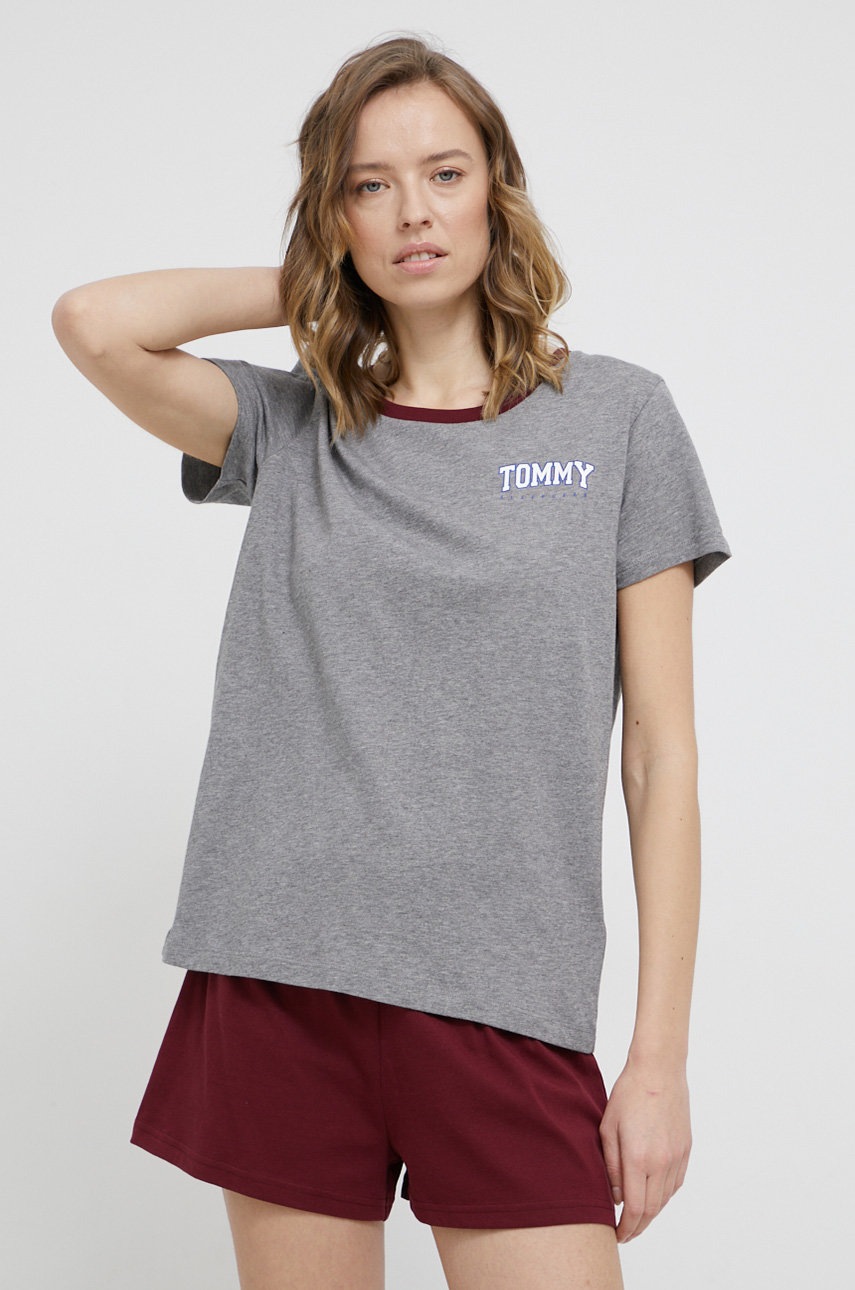 

Пижама Tommy Hilfiger женская цвет серый хлопковая