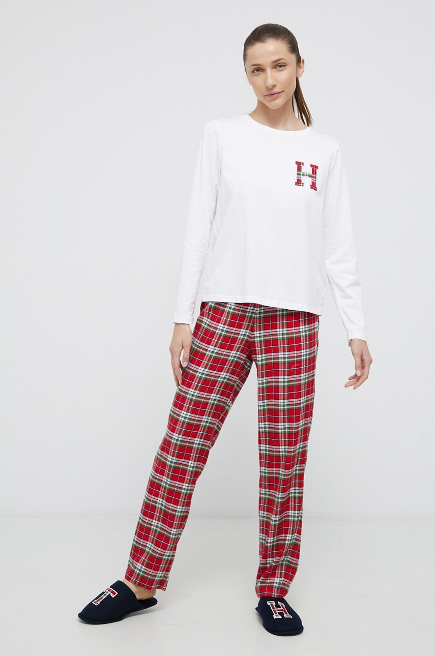 

Пижами и пантофи Tommy Hilfiger в бяло, Бял