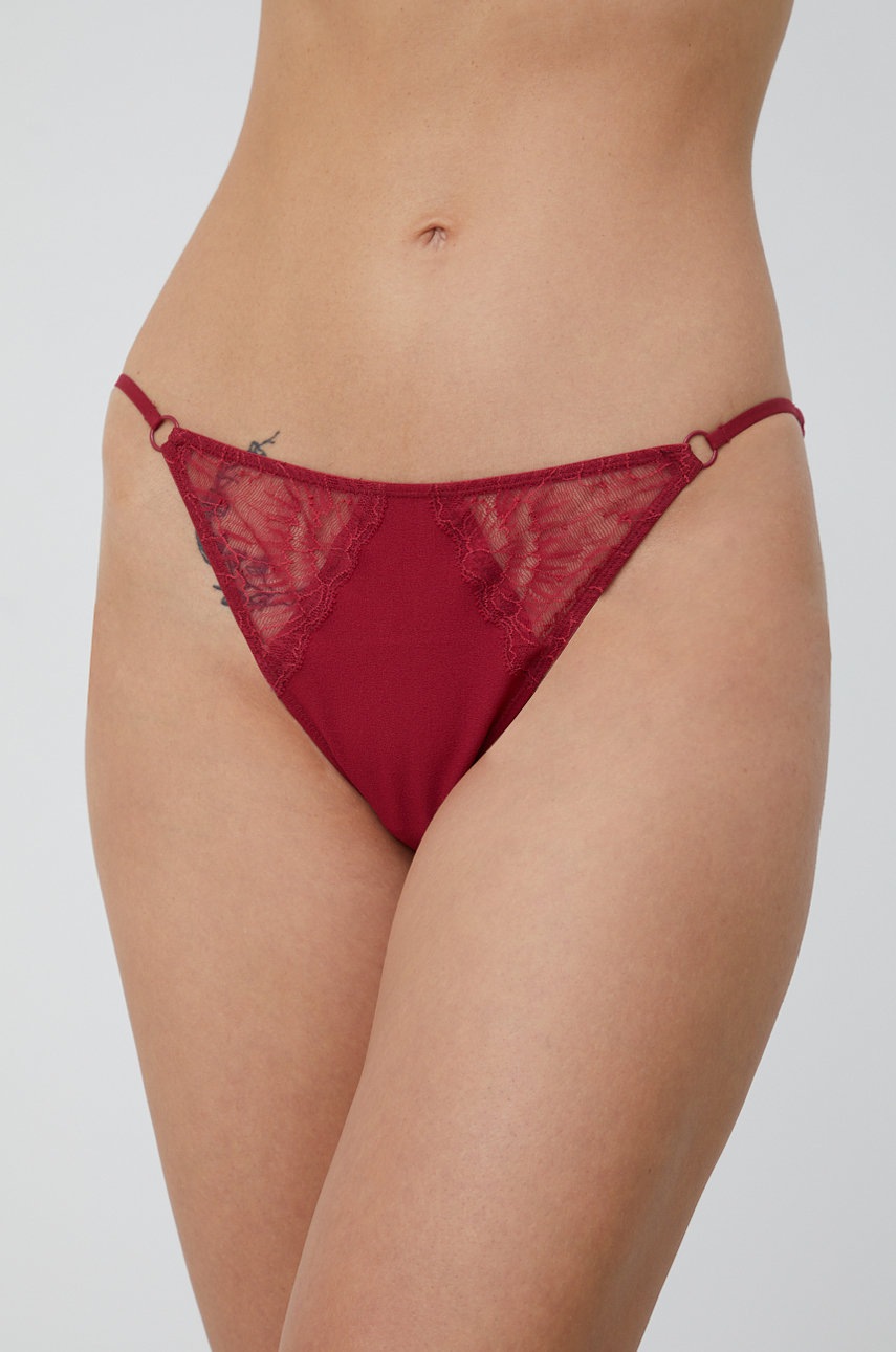 

Бикини Calvin Klein Underwear в бордо от полупрозрачна материя, Червен