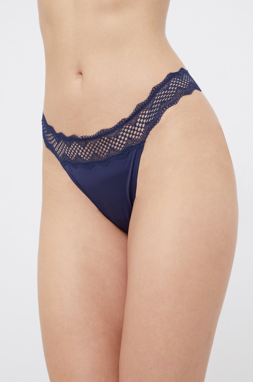 

Прашки Calvin Klein Underwear в тъмносиньо от полупрозрачна материя, Тъмносин