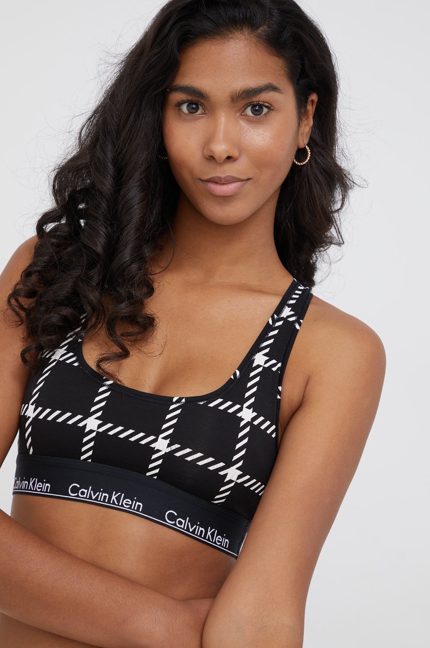 

Сутиен Calvin Klein Underwear в черно с десен, Черен