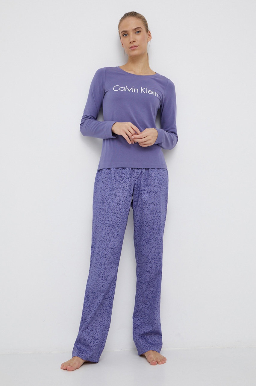 

Пижама Calvin Klein Underwear дамска в лилаво, Виолетов