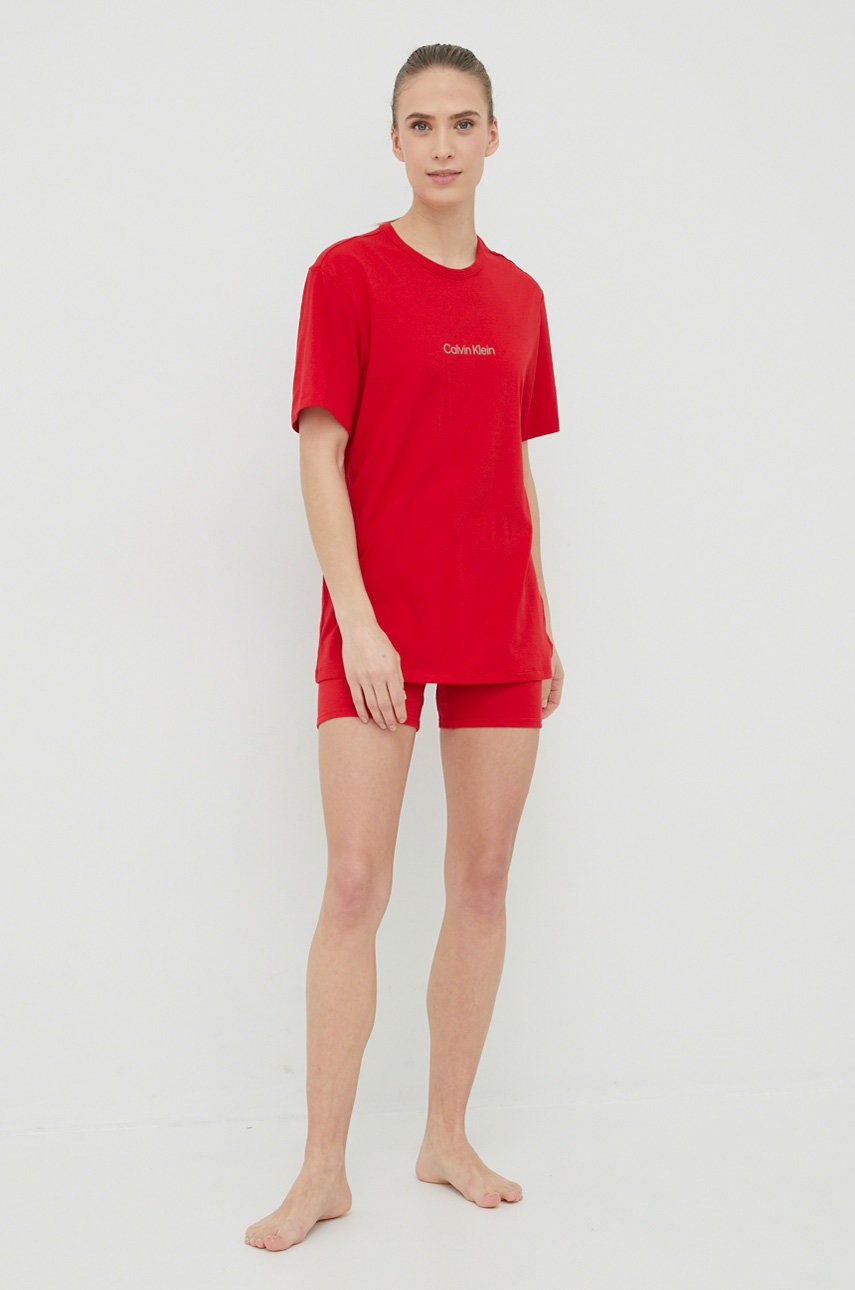 

Пижама Calvin Klein Underwear дамска в бордо, Червен