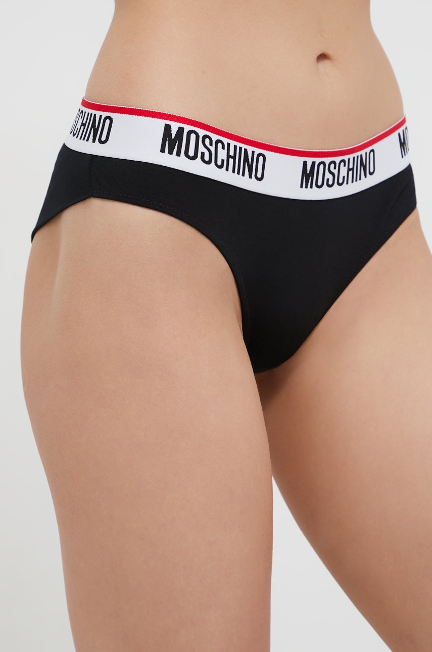 

Бикини Moschino Underwear (2 чифта) в черно, Черен