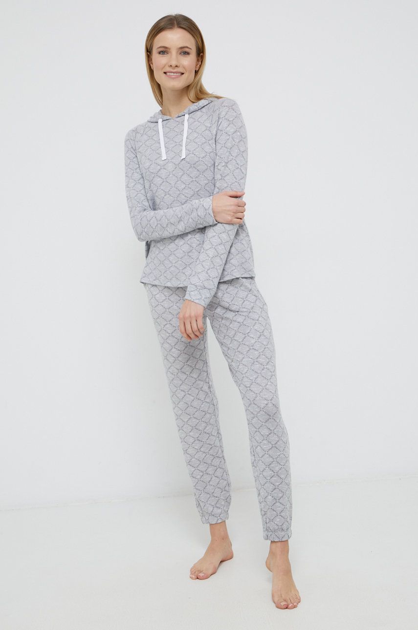 Dkny Pijama culoarea gri answear.ro imagine noua lenjerie-femei.ro