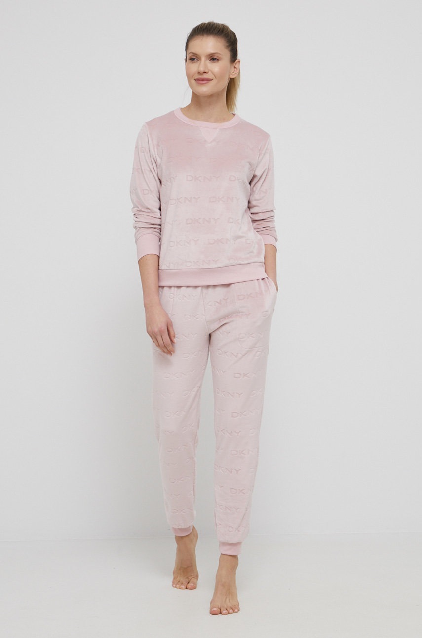 

Пижама Dkny дамска в розово, Розов