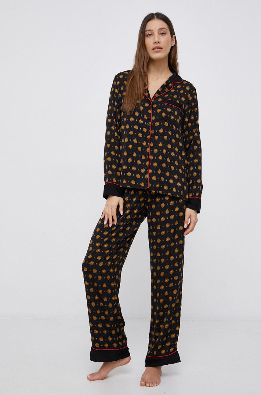 Dkny Pijama femei, culoarea negru answear.ro imagine noua 2022