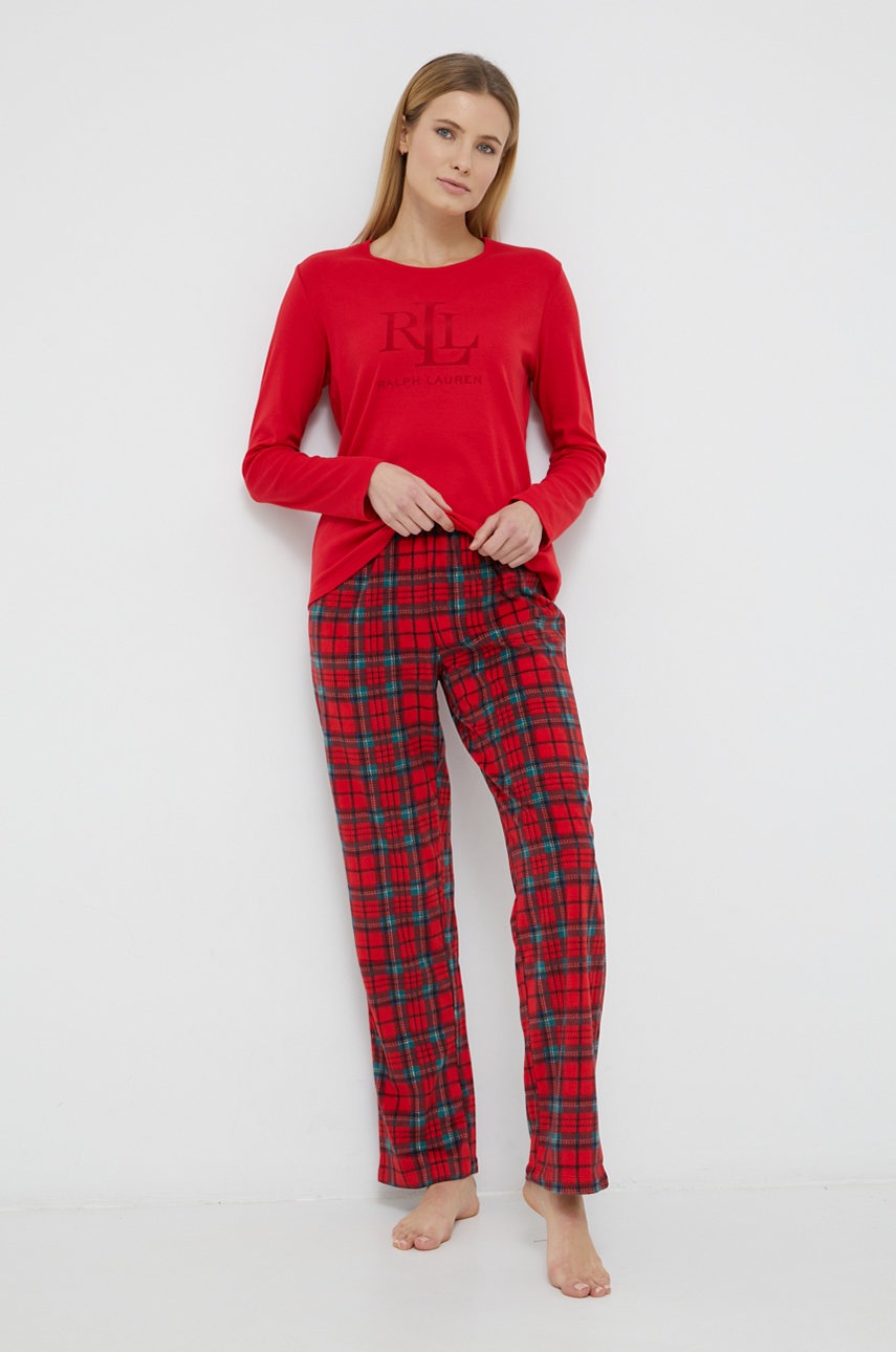 

Пижама Lauren Ralph Lauren в червено, Червен