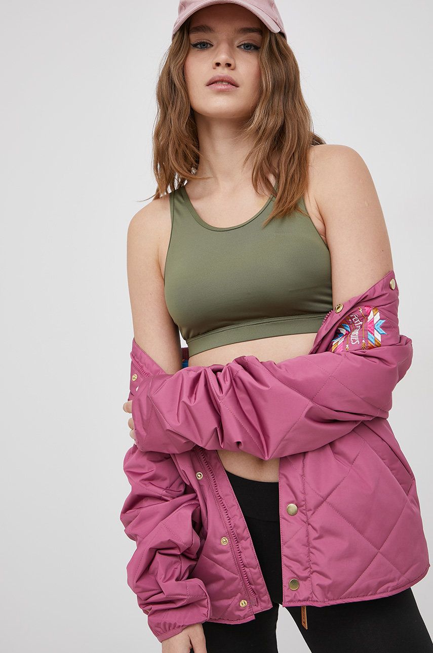 Roxy Sutien sport culoarea bej, material neted 2022 ❤️ Pret Super answear imagine noua 2022