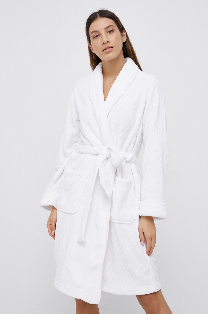 

Халат Lauren Ralph Lauren в бяло, Бял