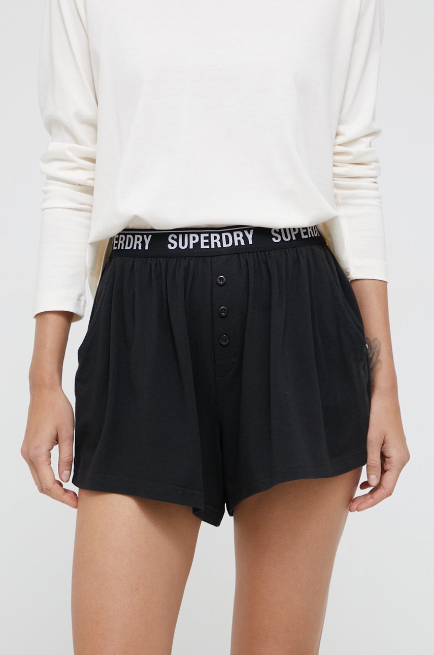 

Піжамні шорти Superdry колір чорний