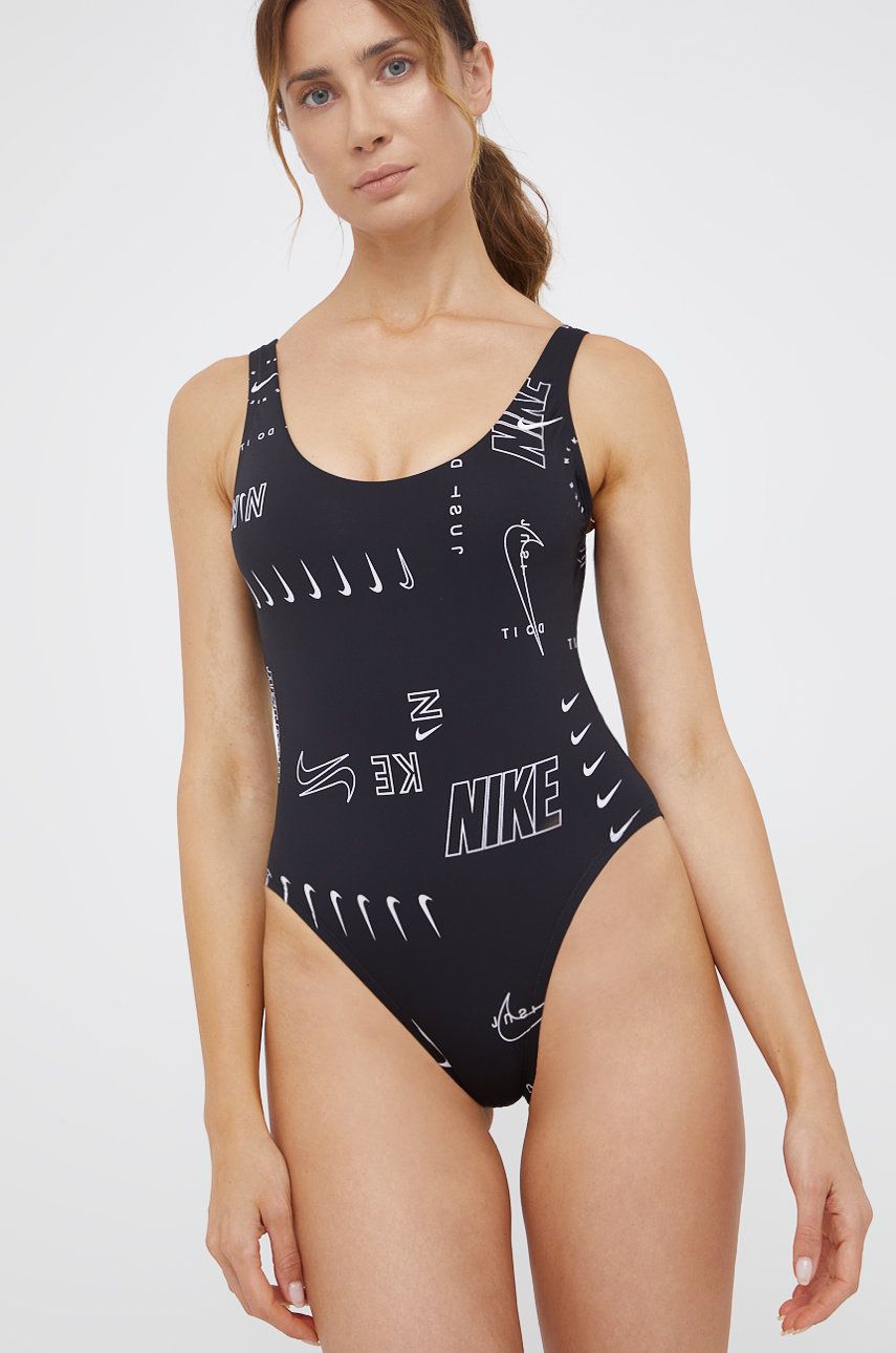 Nike Costum de baie culoarea negru, cupa moale answear.ro