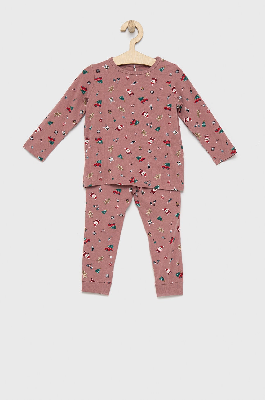 Name It pijama copii culoarea roz, modelator