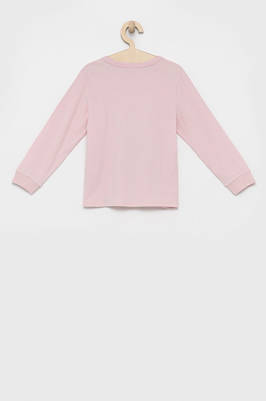 Детская пижама United Colors of Benetton цвет розовый с принтом