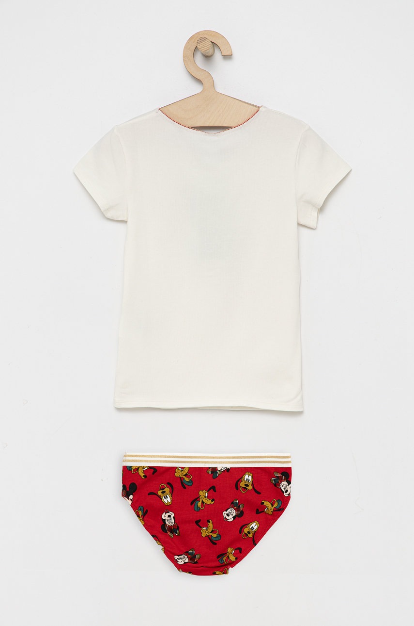 

Детский комплект United Colors of Benetton x Disney цвет кремовый