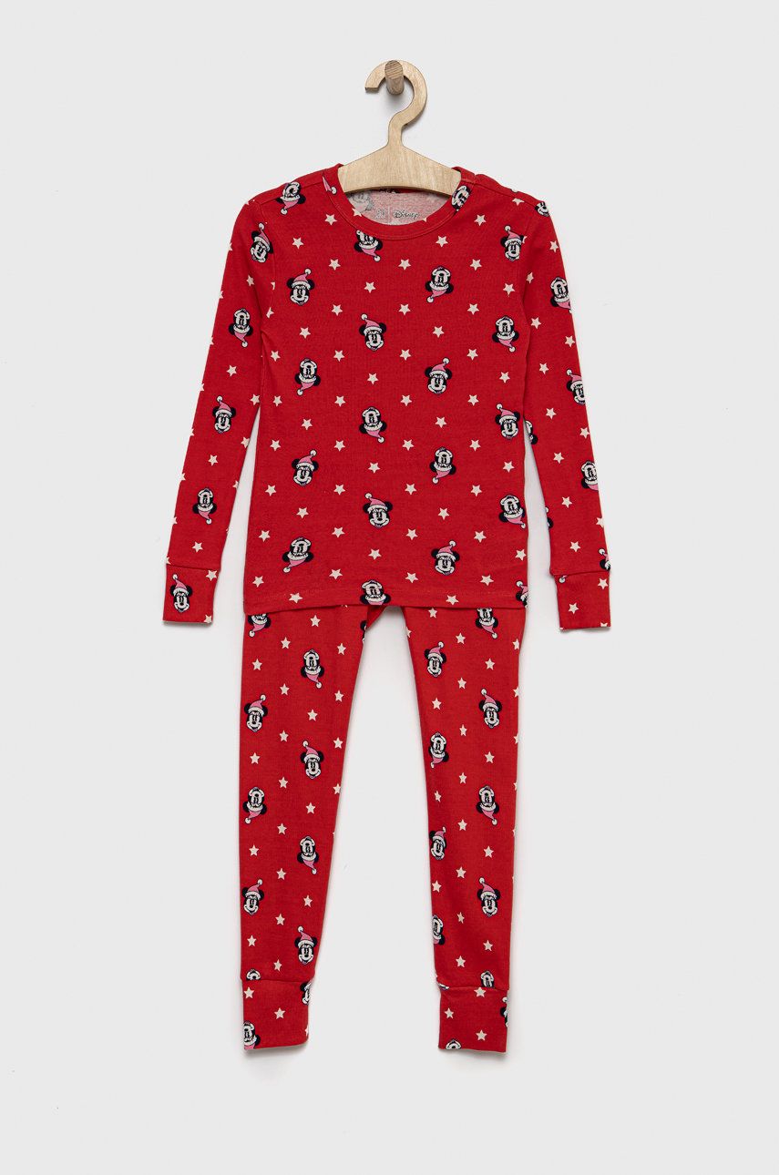 GAP Pijamale de bumbac pentru copii x Disney culoarea rosu, modelator