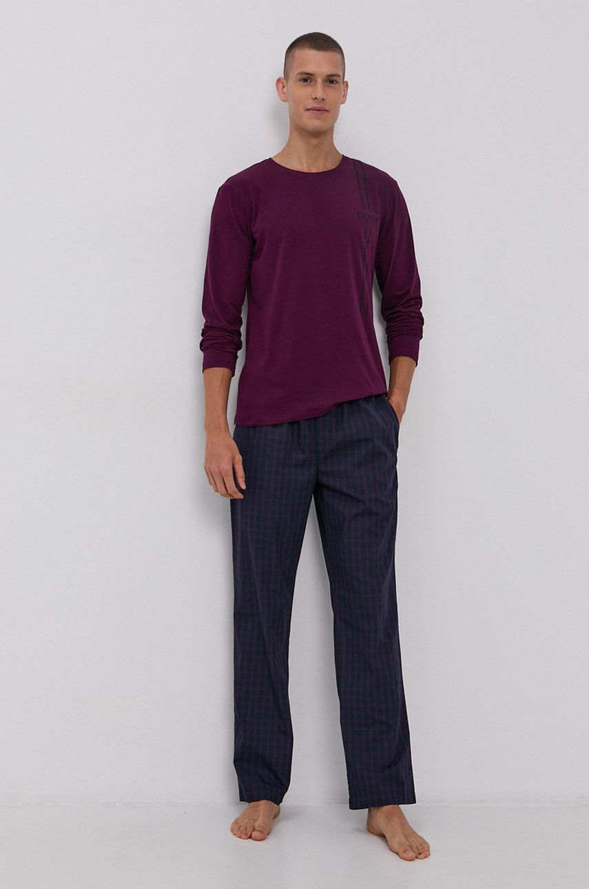 Boss Pijama bărbați, culoarea violet, modelator answear.ro