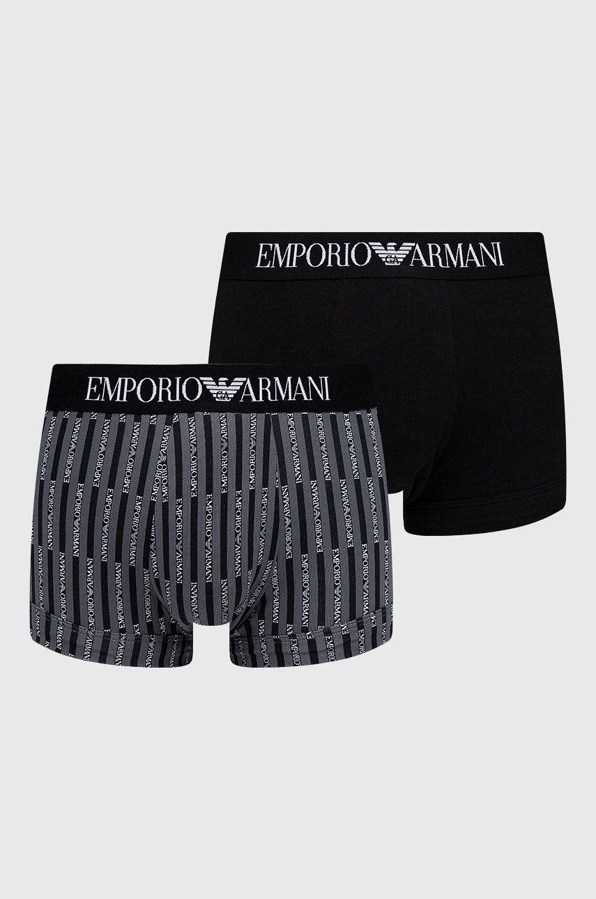 Emporio Armani Underwear Boxeri bărbați, culoarea negru answear.ro