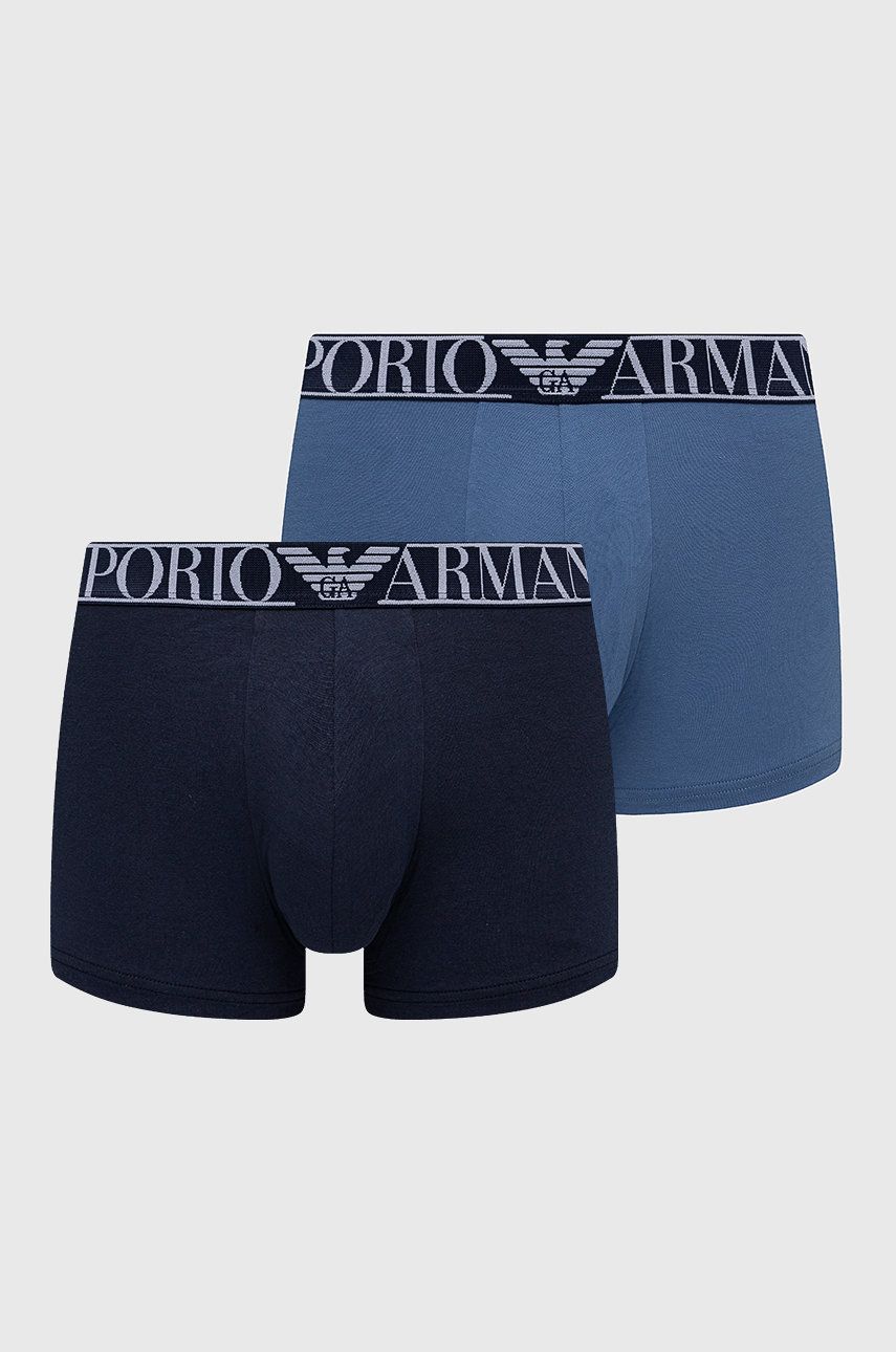 Emporio Armani Underwear Boxeri bărbați, culoarea albastru marin answear.ro