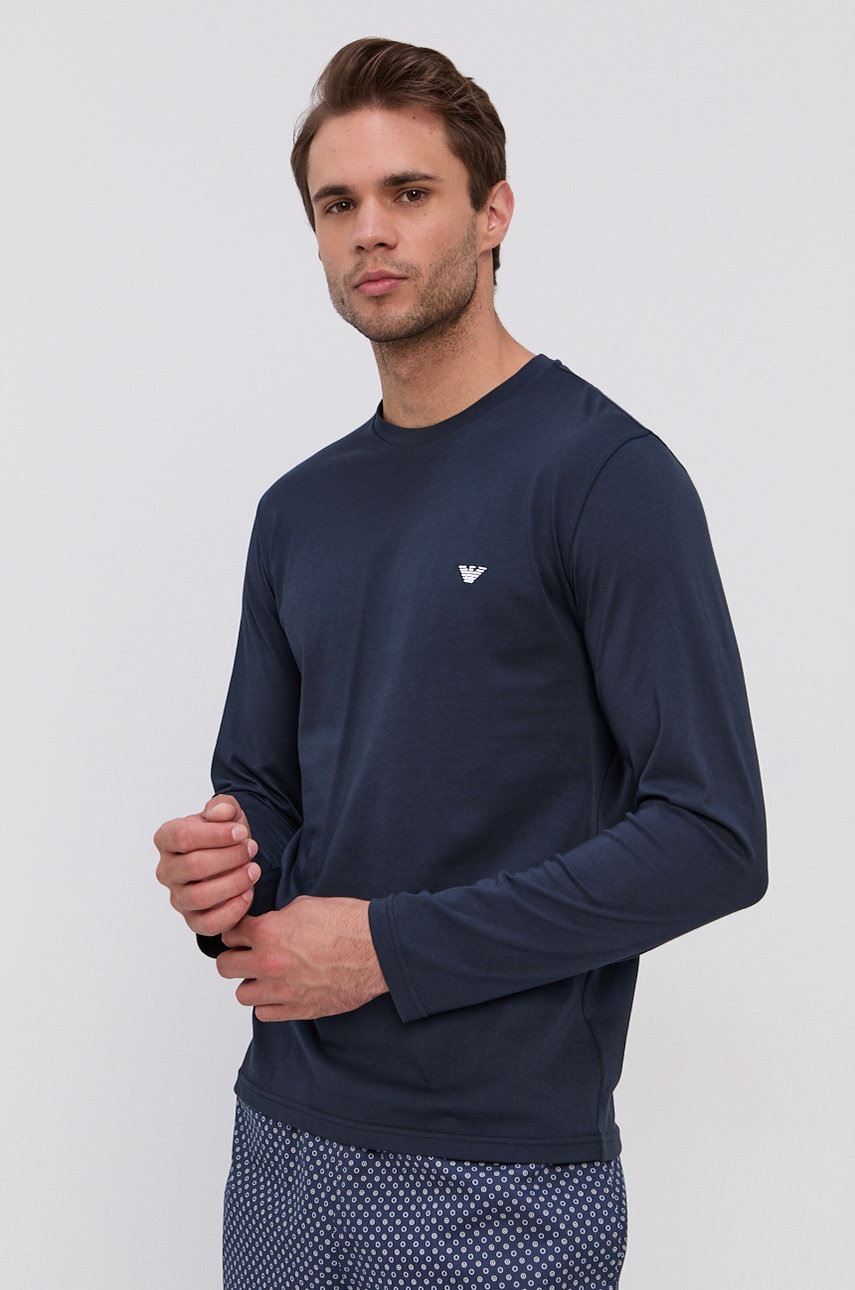 

Пижама Emporio Armani Underwear мужская цвет синий гладкая