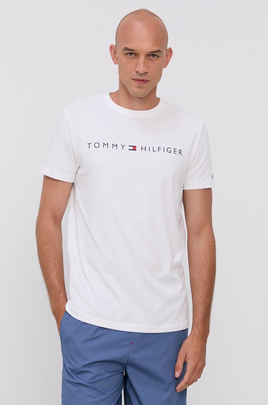

Пижама Tommy Hilfiger цвет белый с принтом