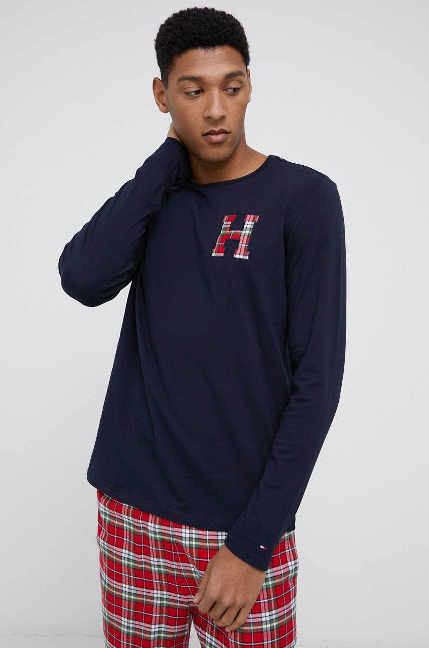 

Піжама і тапочки Tommy Hilfiger колір синій візерунок