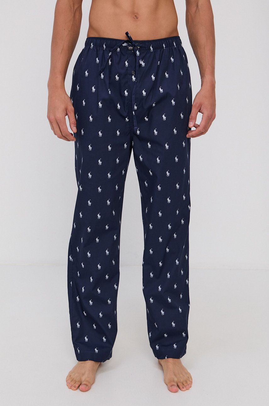 Polo Ralph Lauren Spodnie piżamowe 714830265007 męskie kolor granatowy wzorzyste
