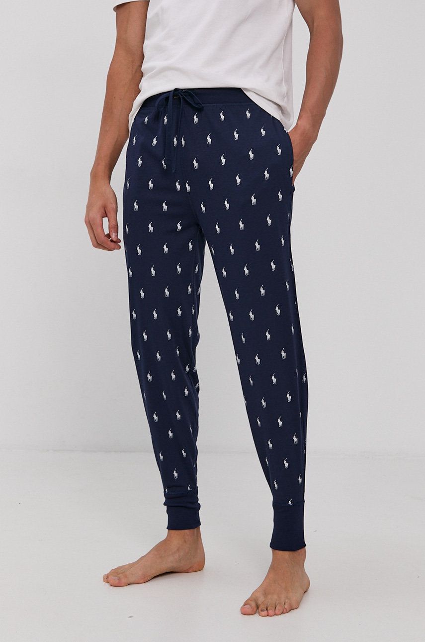 Levně Pyžamové kalhoty Polo Ralph Lauren pánské, tmavomodrá barva, vzorované, 714844764001