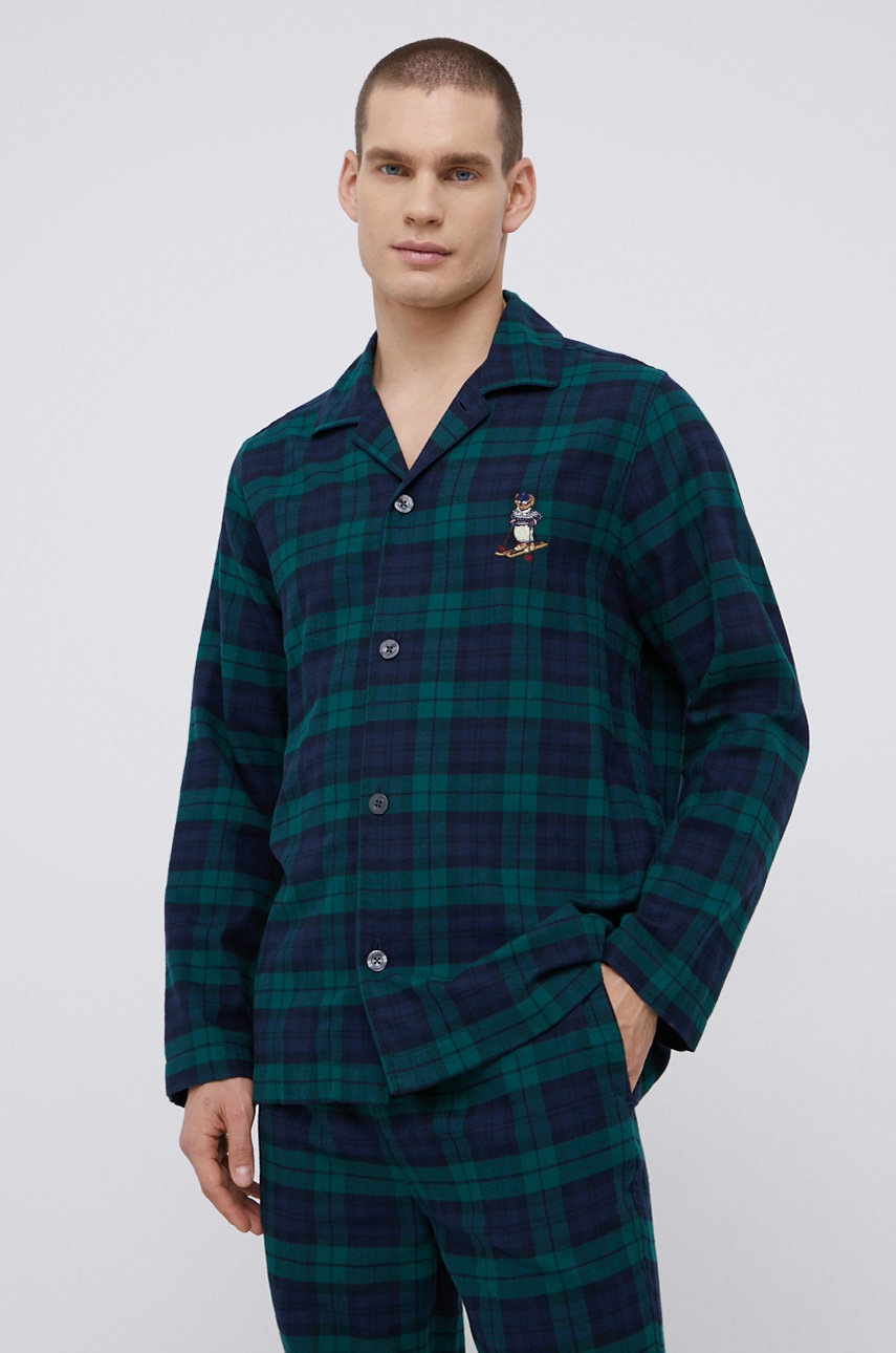 

Хлопковая пижама Polo Ralph Lauren с аппликацией