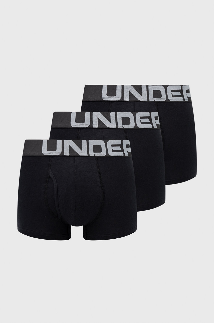 Levně Boxerky Under Armour 1363616 pánské, černá barva