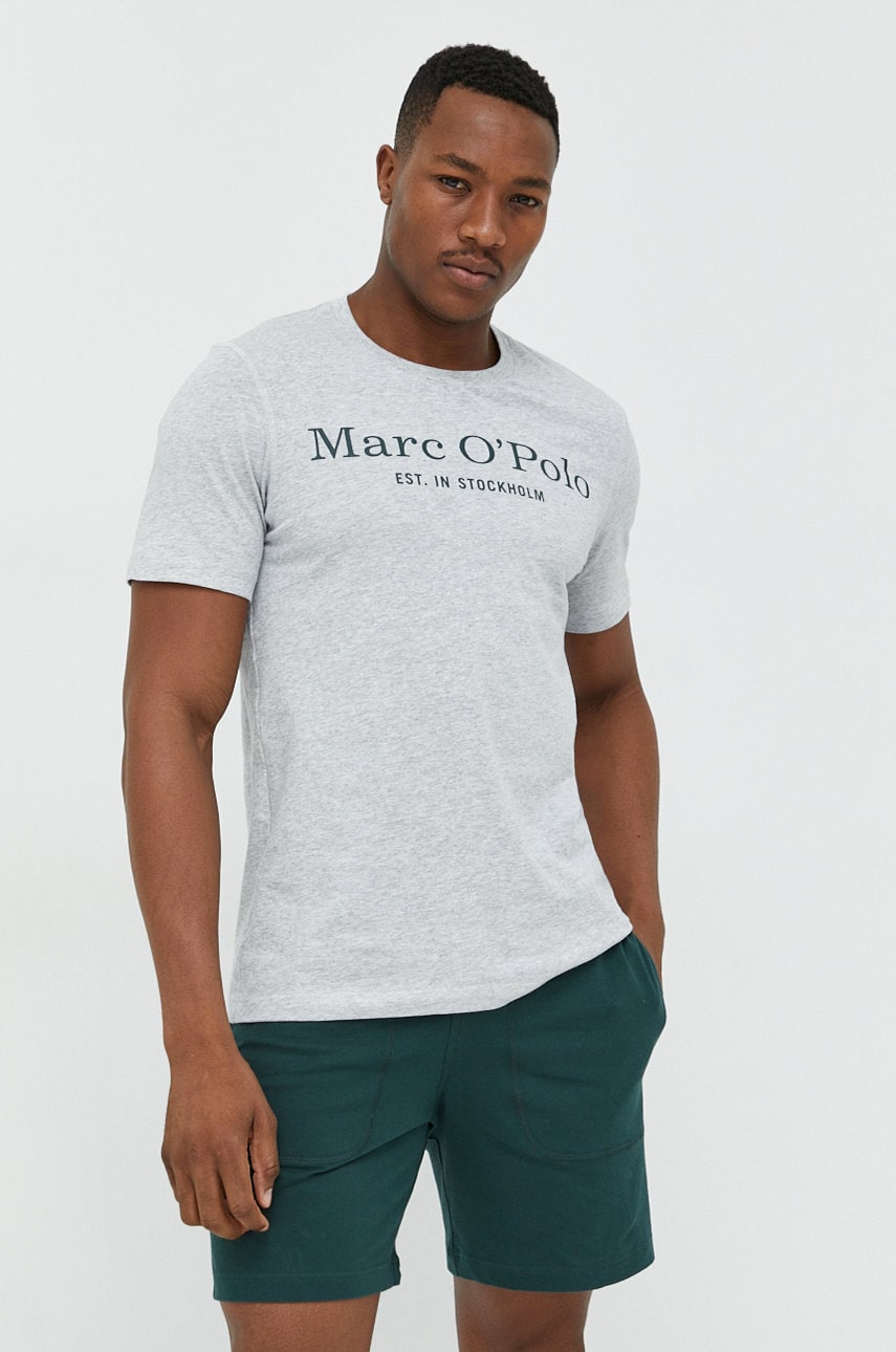 Marc o'polo compleu pijama culoarea verde, neted