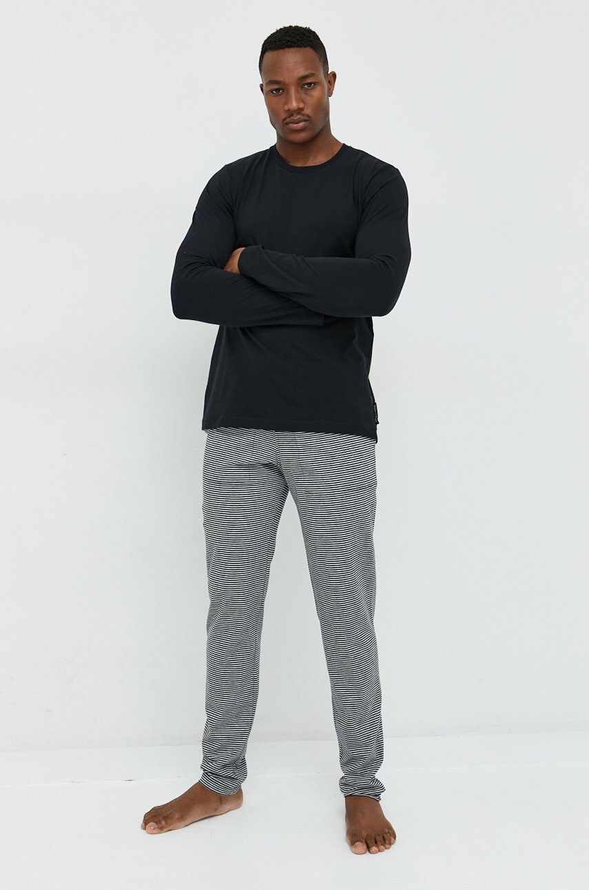 Marc o'polo compleu pijama culoarea negru, modelator