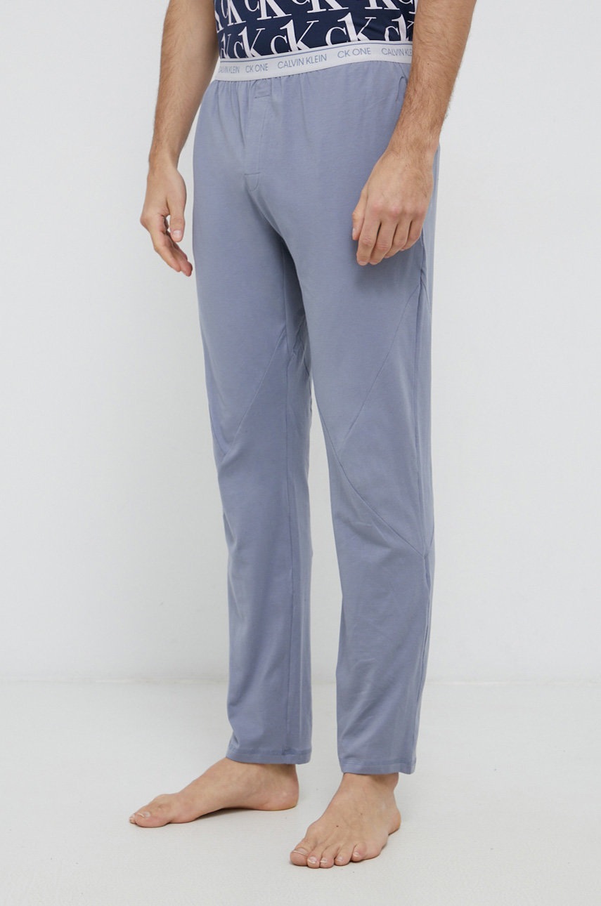 

Долнище на пижама Calvin Klein Underwear мъжко с изчистен дизайн, Син