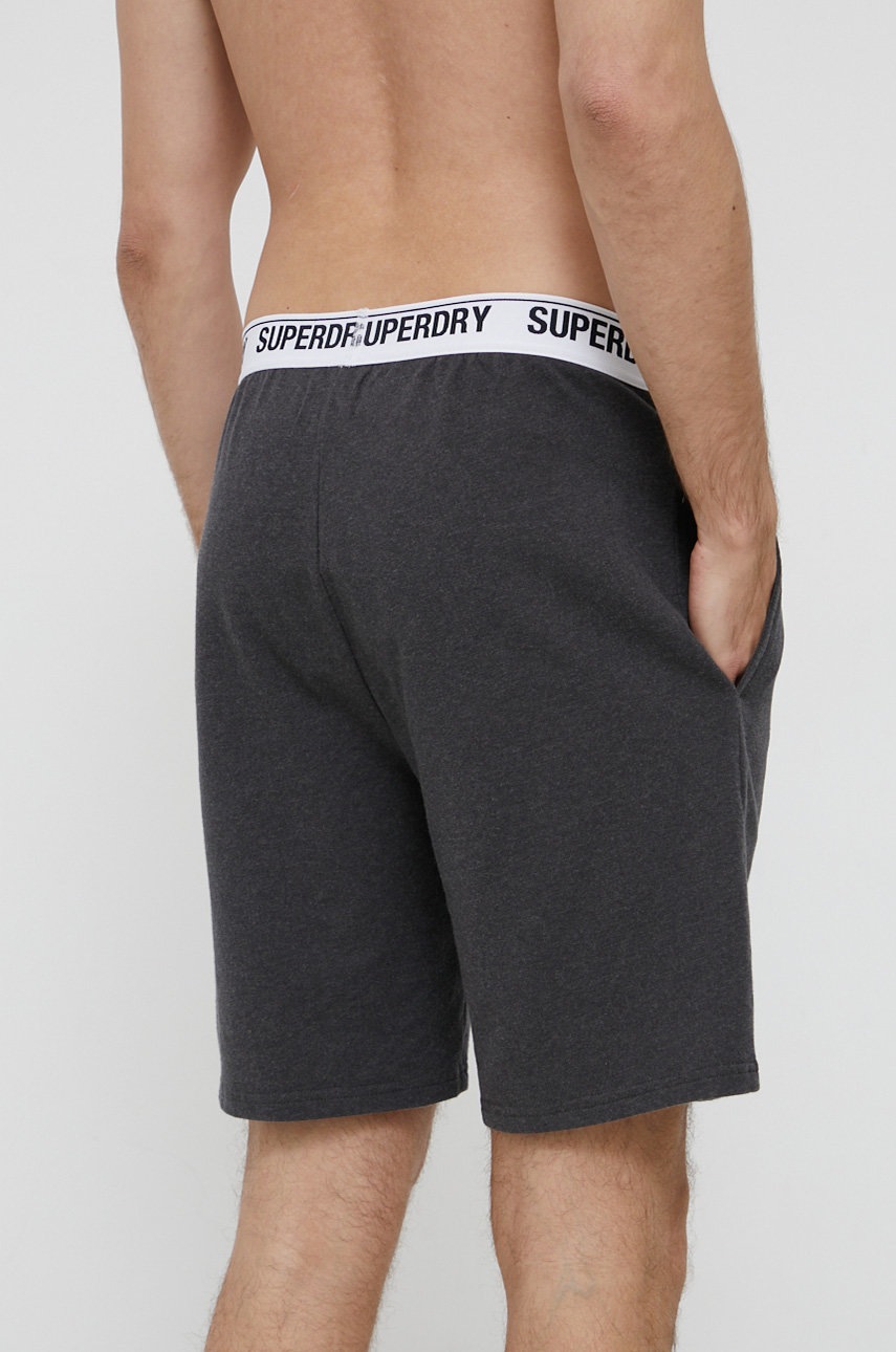 

Пижамные шорты Superdry мужские цвет серый меланж