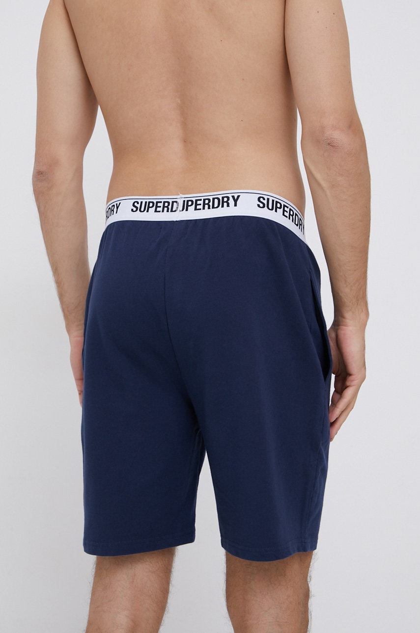 

Піжамні шорти Superdry чоловічі колір синій однотонна