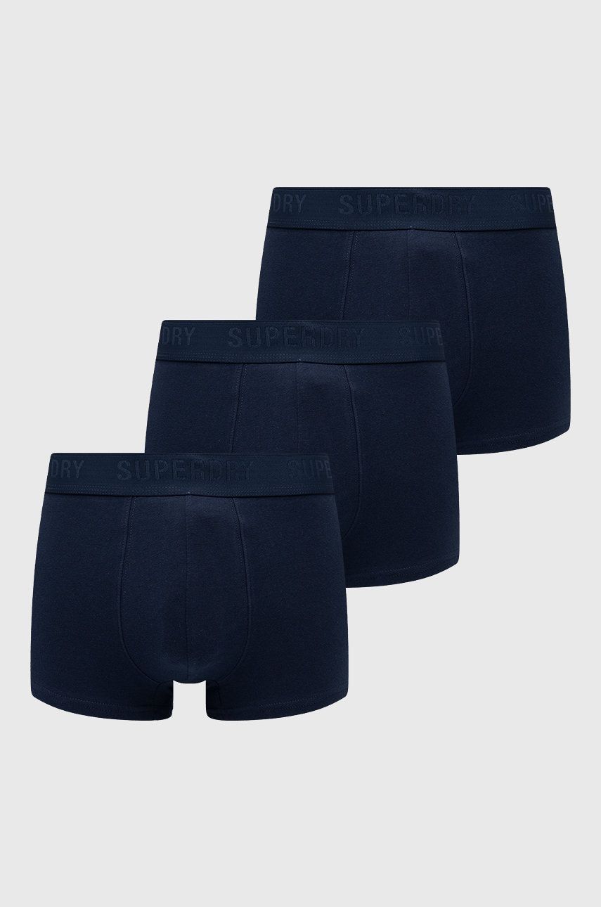 Superdry Boxeri (3-pack) bărbați, culoarea albastru marin answear.ro