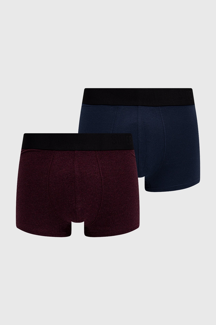 Levně Boxerky Superdry (2-pack) tmavomodrá barva