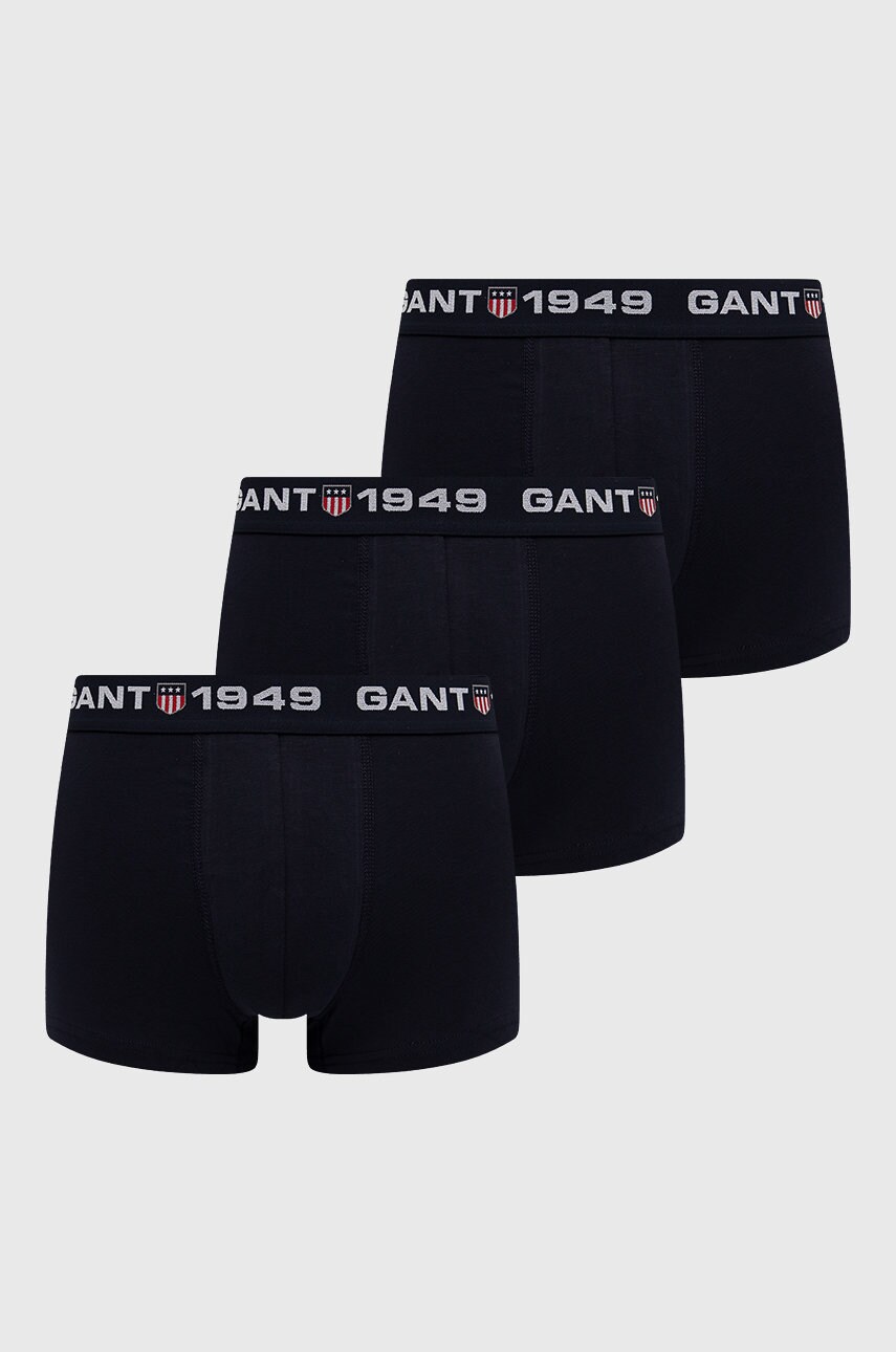 

Боксерки Gant (3 чифта) мъжки в тъмносиньо, Тъмносин
