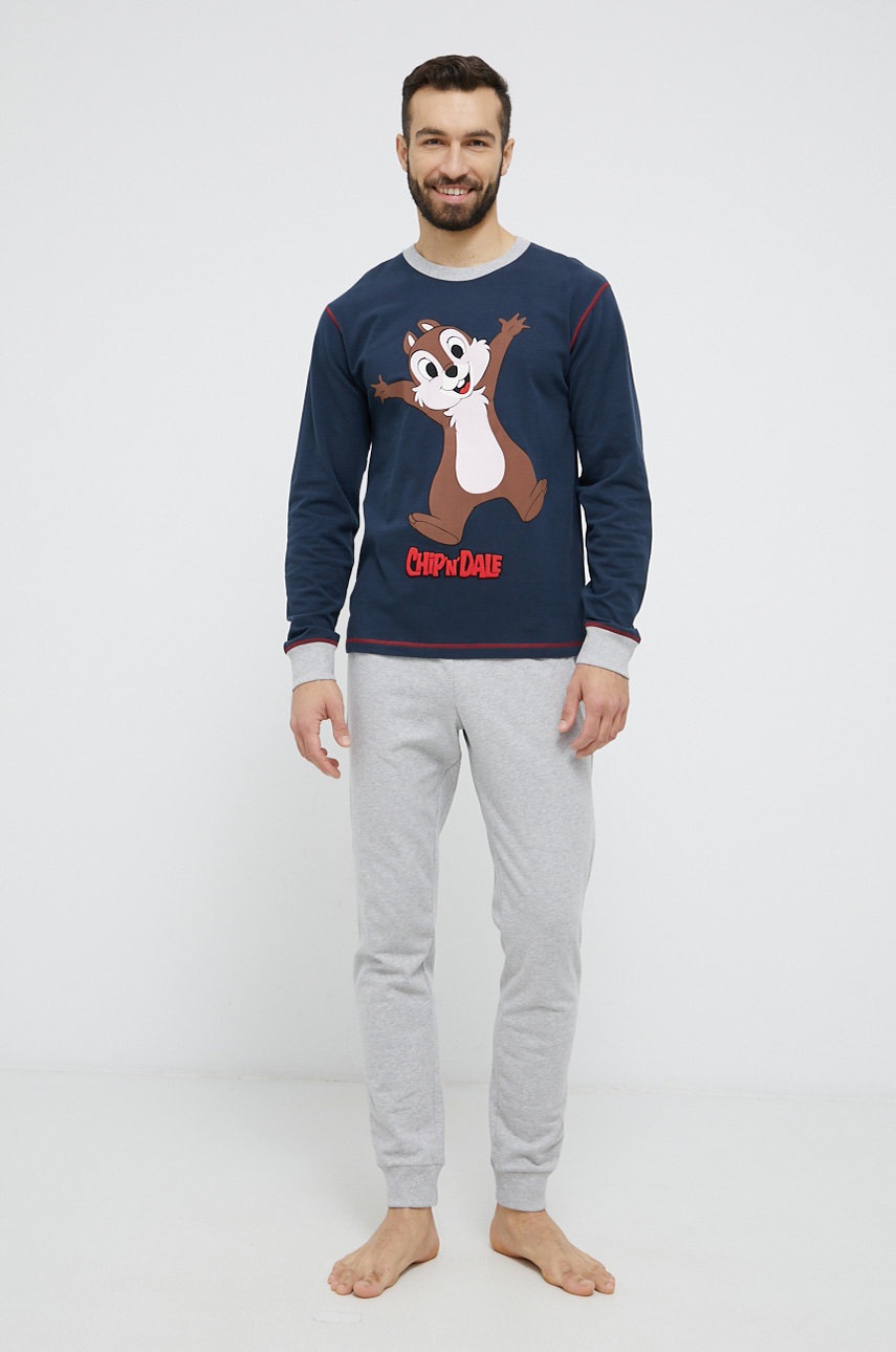 

Комплект пижама United Colors of Benetton x Disney в меланж на тъмносиньо, Тъмносин