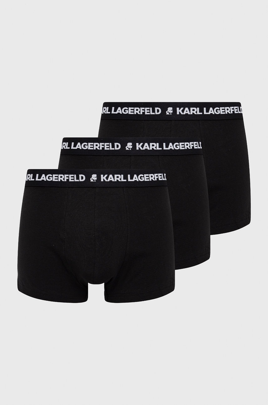 

Боксерки Karl Lagerfeld (3 чифта) мъжки в черно, Черен