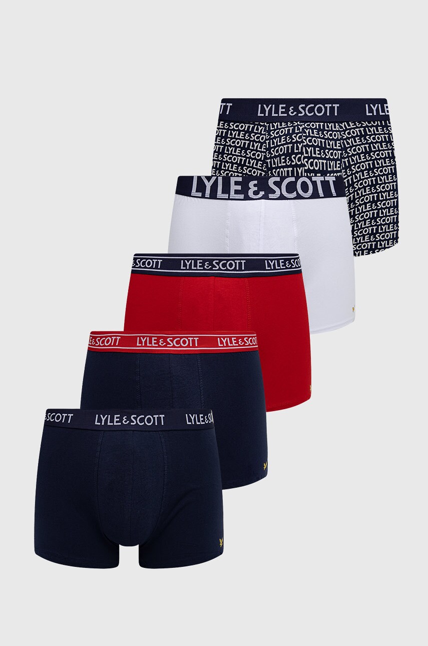 Lyle & scott boxeri (5-pack) culoarea albastru marin