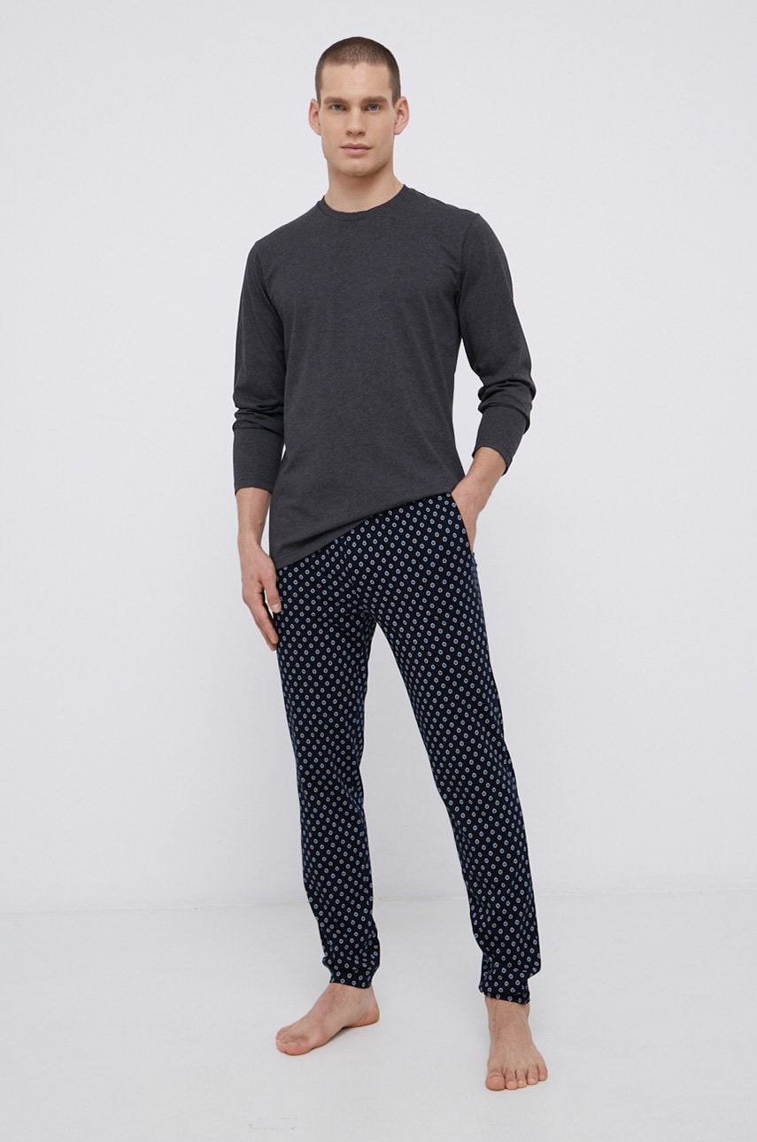 John Frank Pijama bărbați, culoarea gri, modelator