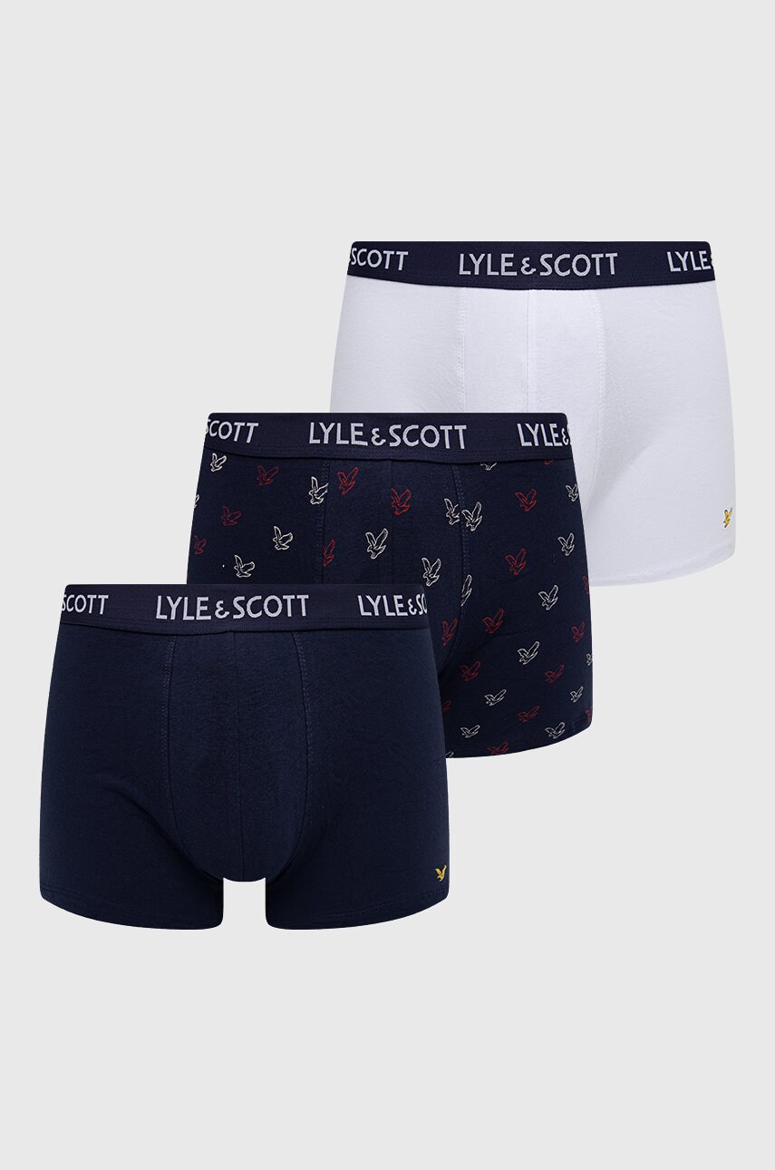 Lyle & Scott Boxeri (3-pack) Culoarea Albastru Marin