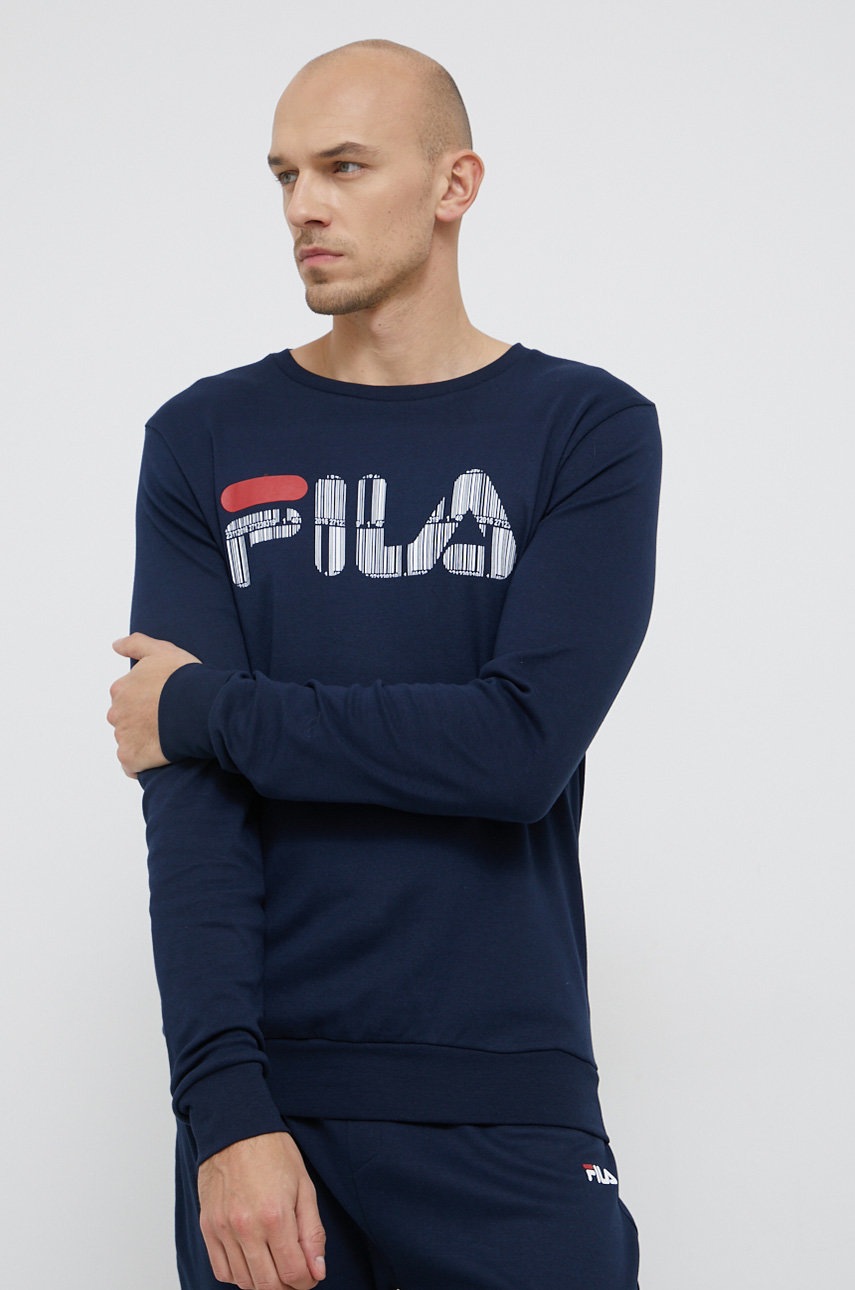 

Піжама Fila чоловіча колір синій з принтом