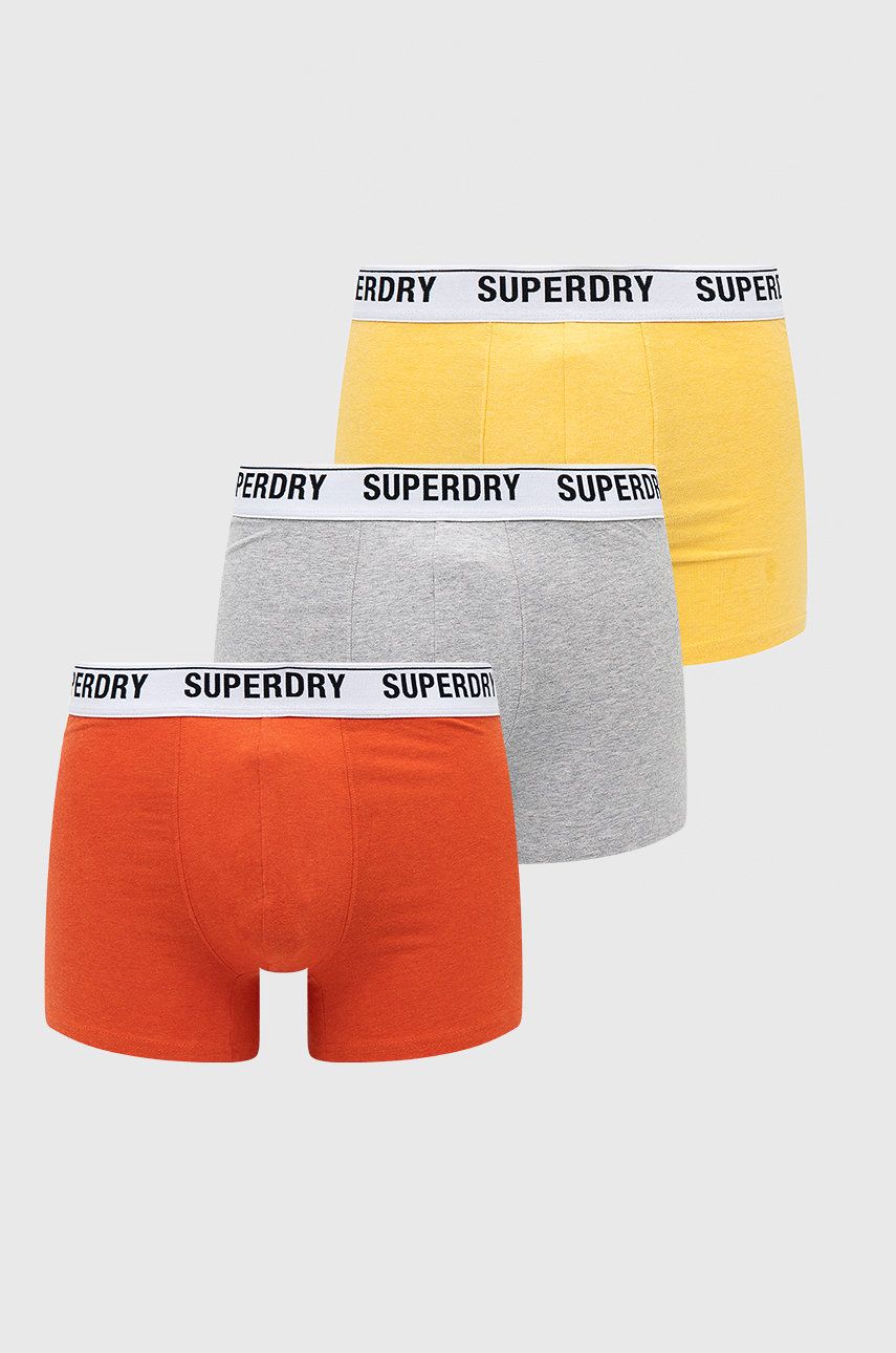 Superdry Boxeri (3-pack) bărbați, culoarea portocaliu answear imagine noua