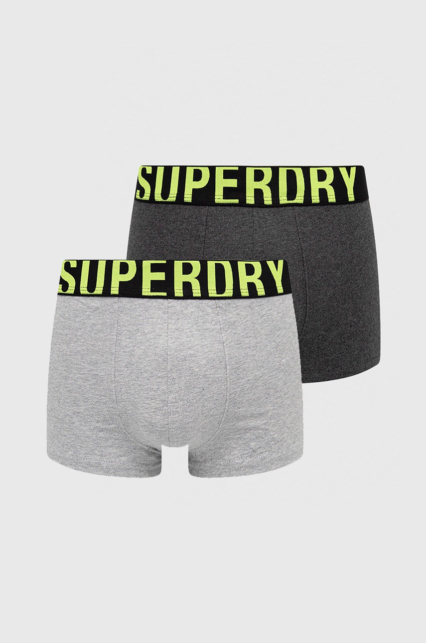 

Боксерки Superdry (2 чифта) мъжки в сиво, Сив